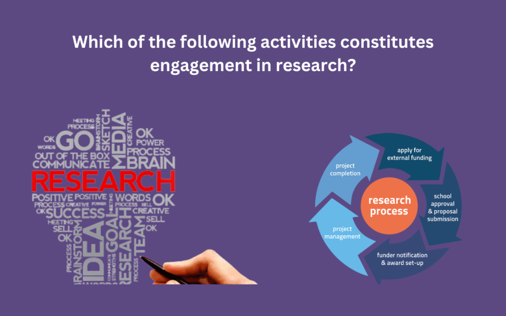 Which of the following activities constitutes engagement in research