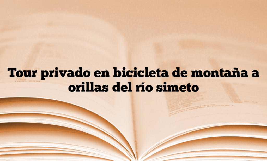 Tour privado en bicicleta de montaña a orillas del río simeto